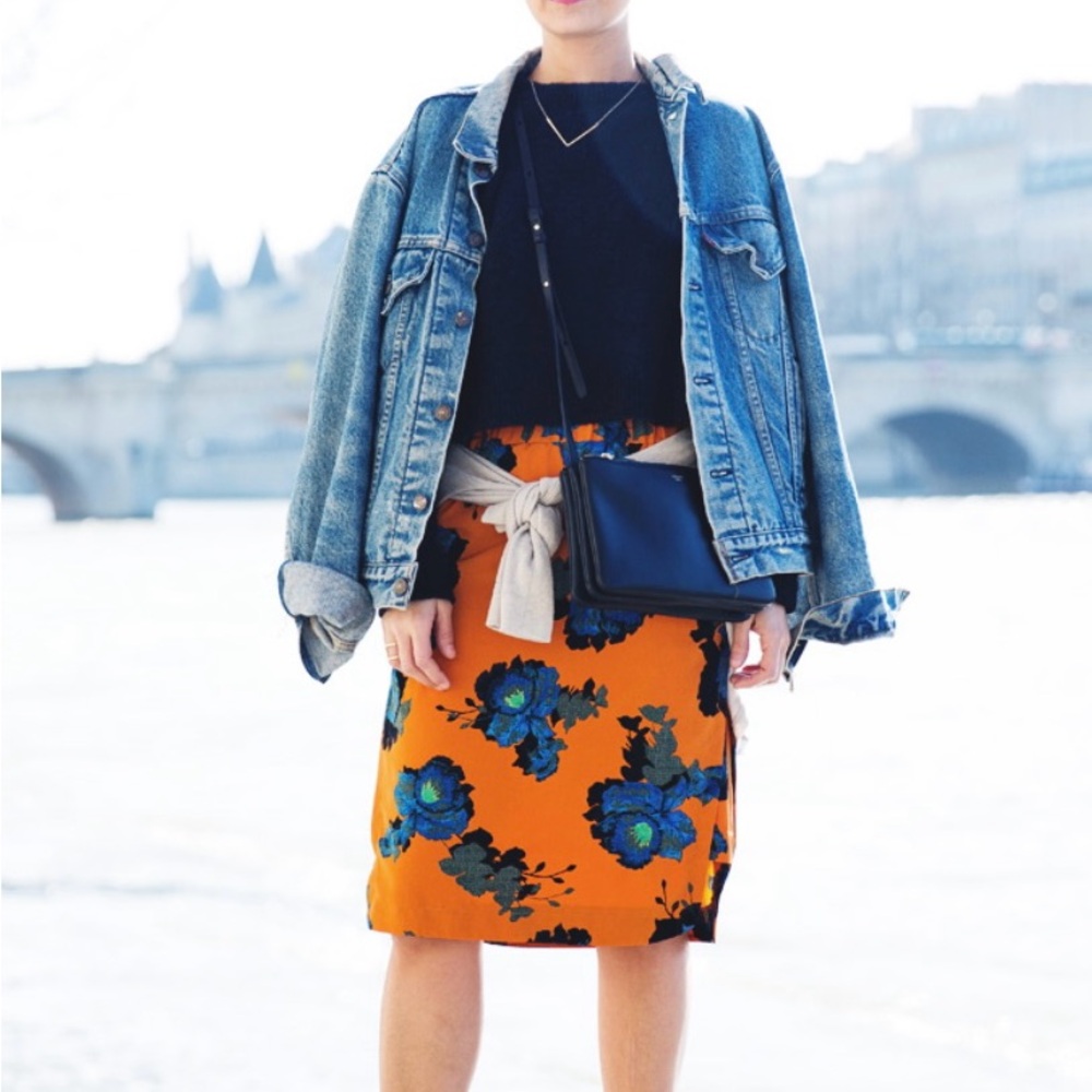 Topshop printed skirt